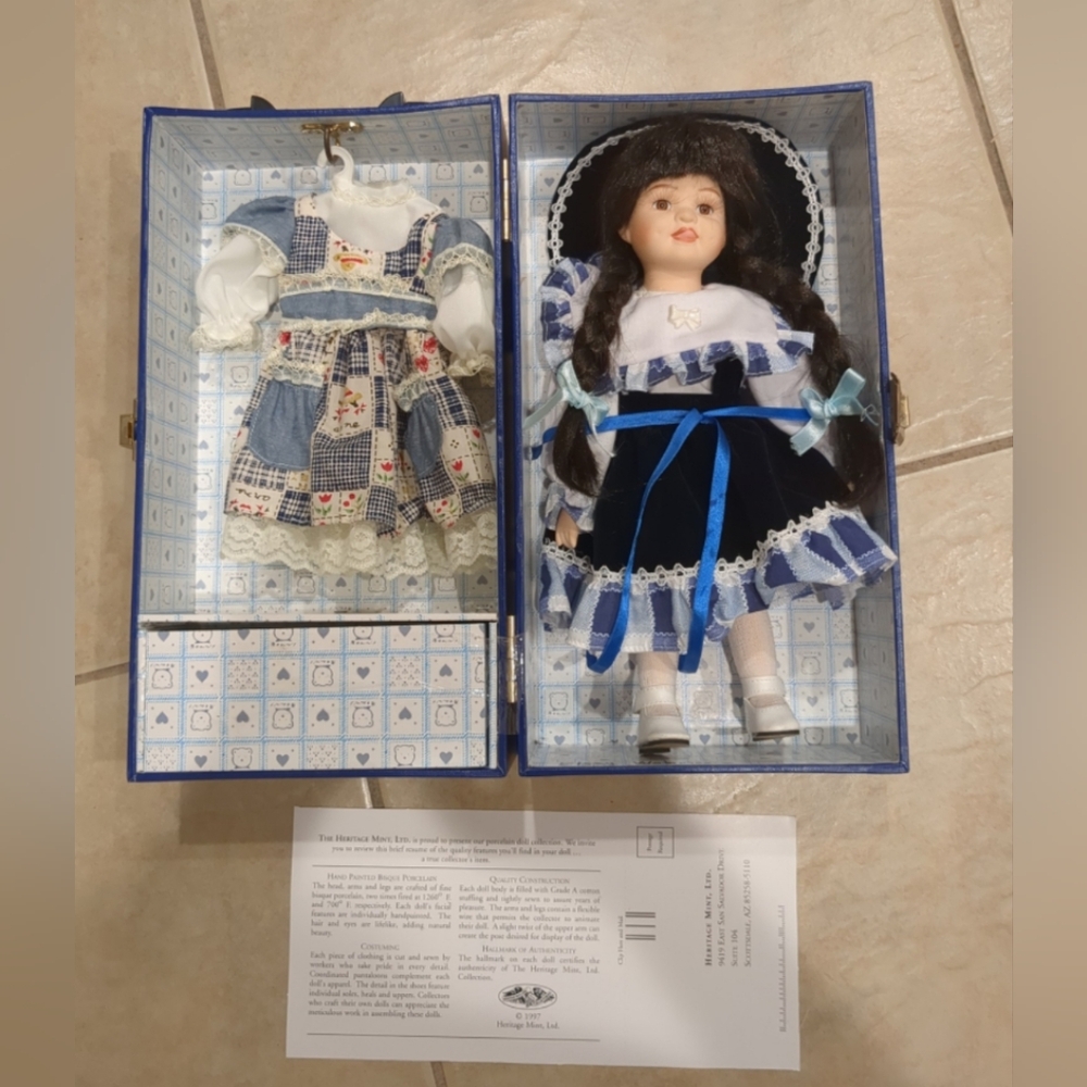 Lasting Impressions Heritage Collection Vintage Porcelain Doll In Case